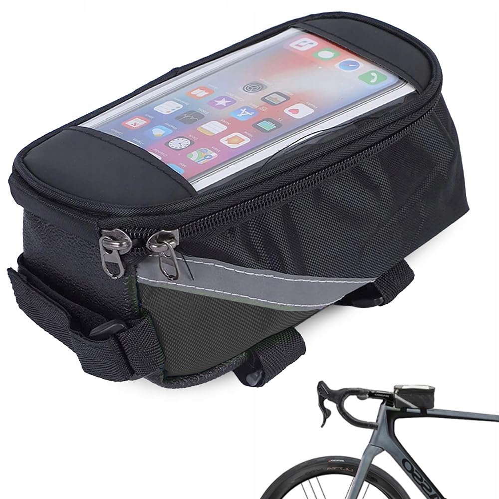 [Hello Case] Rahmentasche mit Handyfach | Wasserdicht | Touchpanel | Reflektierend | 6.8" von HELLO CASE