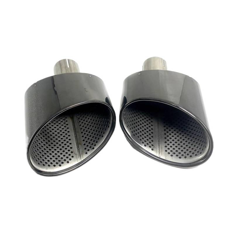 Auspuffblende 1 Paar Auto-Auspuffspitze, Schalldämpfer-Endrohr, 304-Edelstahl-Auspuffrohr Auspuff Endrohr(Silver) von HEMODIAN