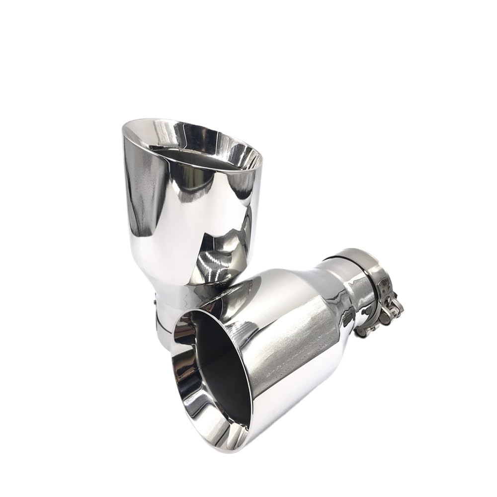 Auspuffblende 1 Stück 304 Edelstahl Universal-Auspuffsystem-Endrohr + Auto-Auspuffspitze Auspuff Endrohr(IN 54MM-OUT 76MM) von HEMODIAN