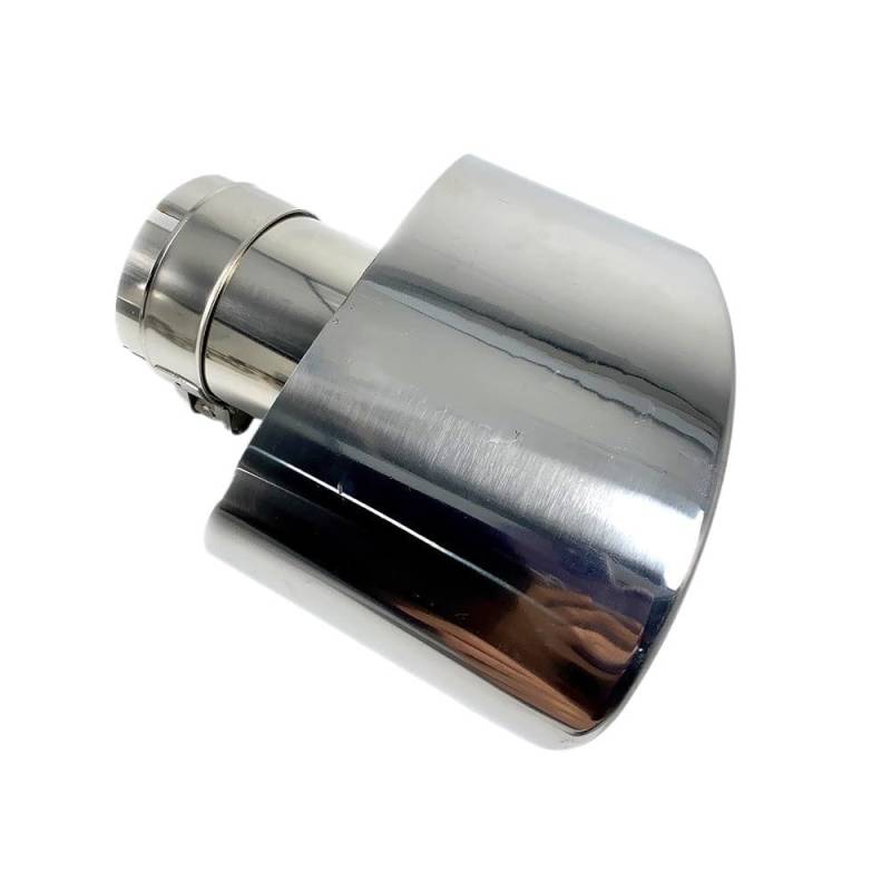 Auspuffblende 1 Stück 304 Edelstahl Universal-Auto-Auspuff-Endrohr mit 150 mm Auslass, gerolltes, ovales, schräges Schalldämpfer-Endrohr for Autoautos Auspuff Endrohr(48mm-150mm Right) von HEMODIAN