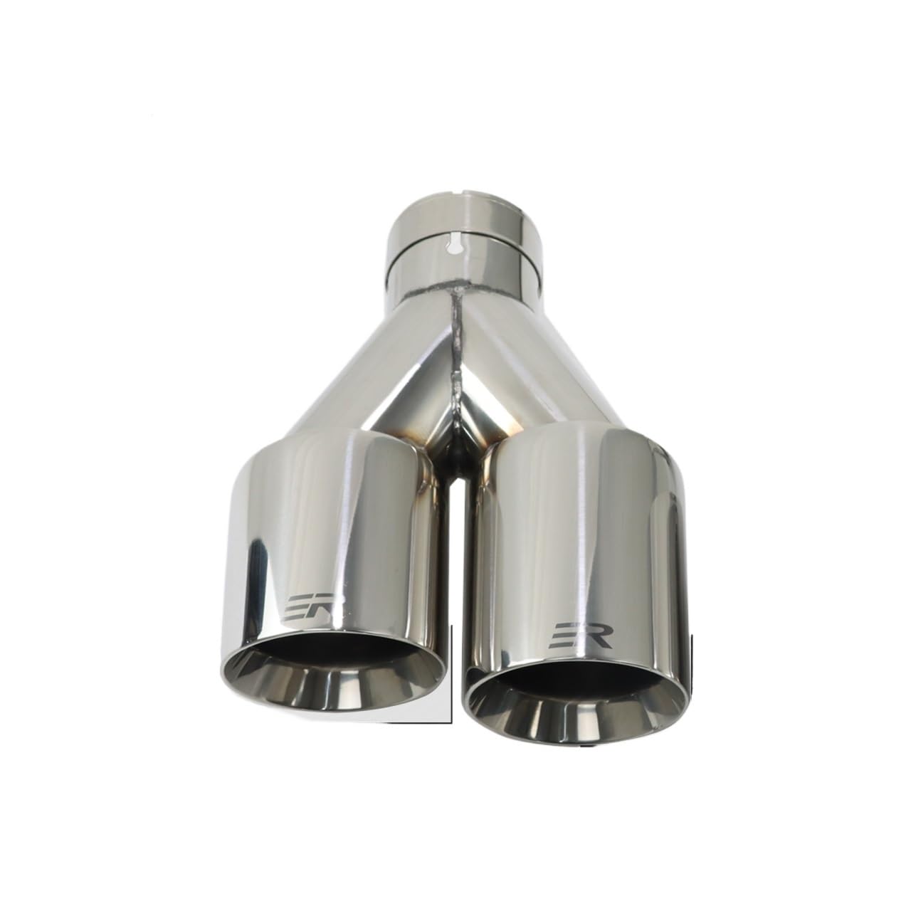 Auspuffblende Auspuffspitze Auto modifizieren Doppelauslass Auspuffrohr Düsendekoration Edelstahl Endrohre Schalldämpfer Auspuff Endrohr(Left In51-Out 101mm) von HEMODIAN