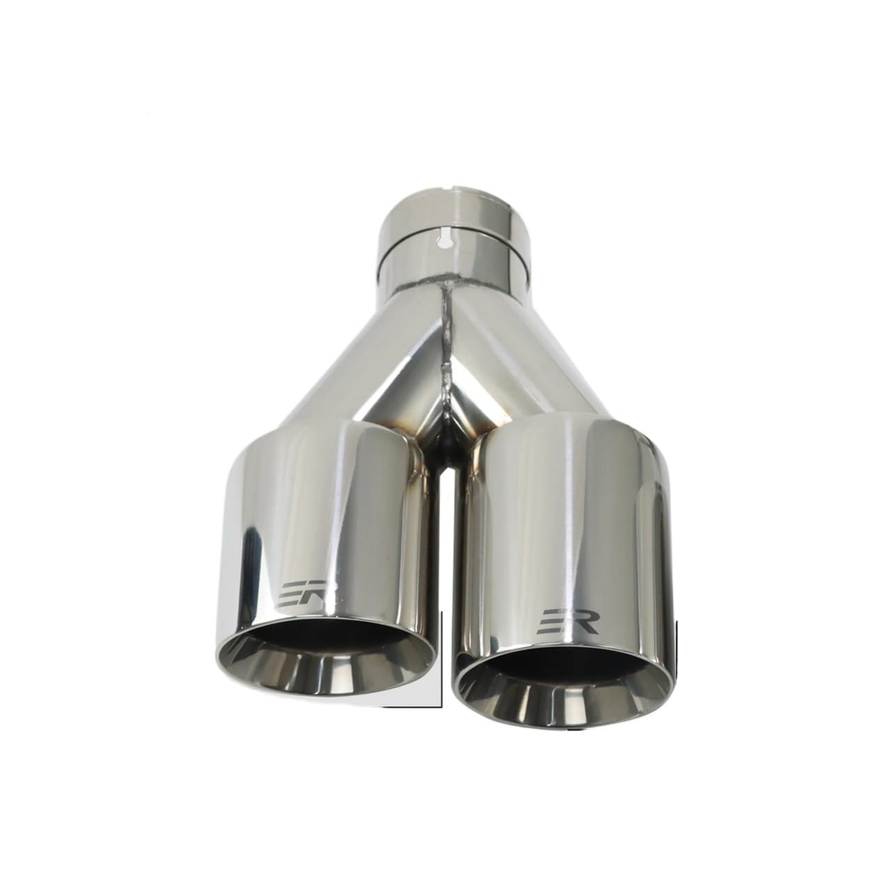 Auspuffblende Auspuffspitze Auto modifizieren Doppelauslass Auspuffrohr Düsendekoration Edelstahl Endrohre Schalldämpfer Auspuff Endrohr(Left In51-Out 76mm) von HEMODIAN