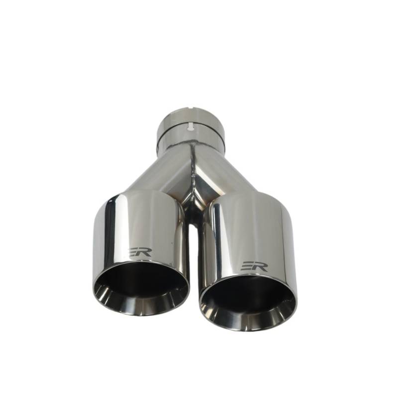Auspuffblende Auspuffspitze Auto modifizieren Doppelauslass Auspuffrohr Düsendekoration Edelstahl Endrohre Schalldämpfer Auspuff Endrohr(Left Other Size) von HEMODIAN