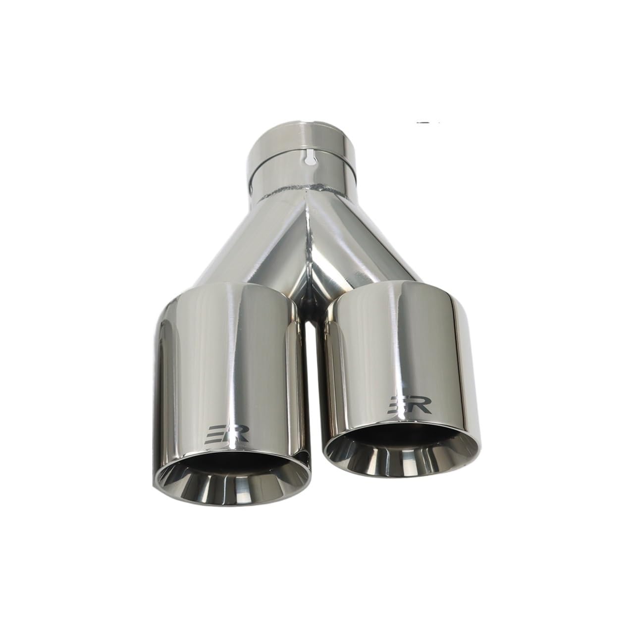 Auspuffblende Auspuffspitze Auto modifizieren Doppelauslass Auspuffrohr Düsendekoration Edelstahl Endrohre Schalldämpfer Auspuff Endrohr(Right In51-Out 76mm) von HEMODIAN