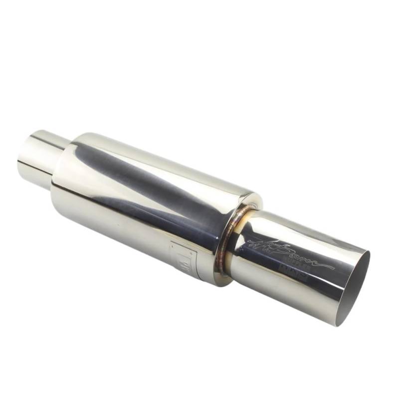 Auspuffblende Auto-Auspuffrohr-Schalldämpfer, Heck, universelle Edelstahl-Auspuffanlagen, Racing-Schalldämpfer, Blau, Silber Auspuff Endrohr(Silver 51MM) von HEMODIAN