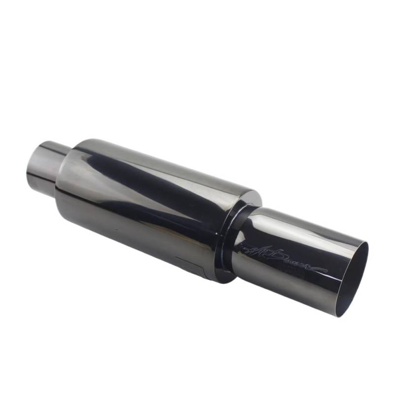 Auspuffblende Auto-Auspuffrohr-Schalldämpfer, Heck, universelle Edelstahl-Auspuffanlagen, Racing-Schalldämpfer, Blau, Silber Auspuff Endrohr(Titanium 51MM) von HEMODIAN