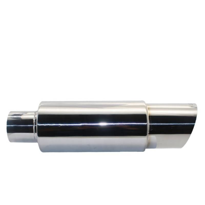 Auspuffblende Auto-Auspuffrohr-Schalldämpfer-Endrohr Universal-Edelstahlschnittstelle 51 57 63 mm Abgassystemende Auspuff Endrohr(002 Silver 57mm) von HEMODIAN
