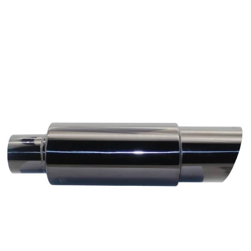 Auspuffblende Auto-Auspuffrohr-Schalldämpfer-Endrohr Universal-Edelstahlschnittstelle 51 57 63 mm Abgassystemende Auspuff Endrohr(002 Titanium 51mm) von HEMODIAN