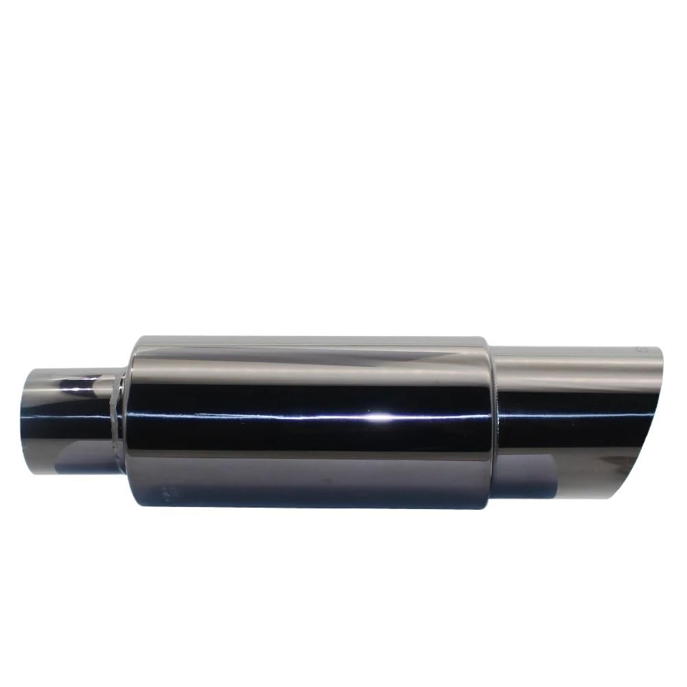 Auspuffblende Auto-Auspuffrohr-Schalldämpfer-Endrohr Universal-Edelstahlschnittstelle 51 57 63 mm Abgassystemende Auspuff Endrohr(002 Titanium 57mm) von HEMODIAN