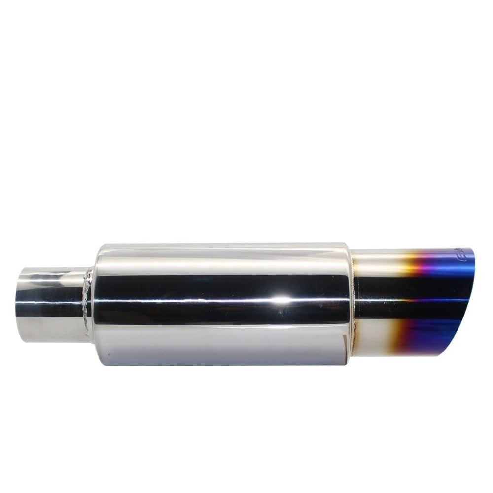 Auspuffblende Auto-Auspuffrohr-Schalldämpfer-Endrohr Universal-Edelstahlschnittstelle 51 57 63 mm Abgassystemende Auspuff Endrohr(002 blue 63mm) von HEMODIAN