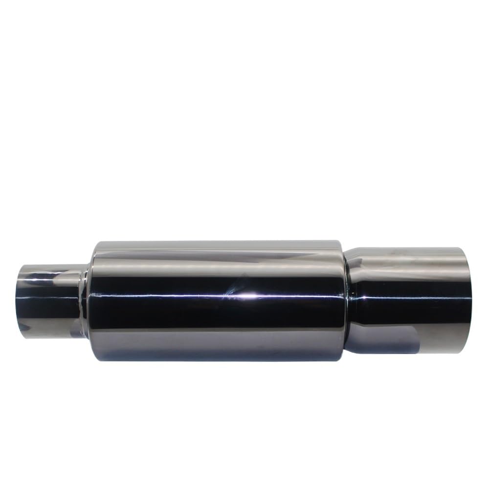 Auspuffblende Auto-Auspuffrohr-Schalldämpfer-Endrohr Universal-Edelstahlschnittstelle 51 57 63 mm Abgassystemende Auspuff Endrohr(007 Titanium 63mm) von HEMODIAN