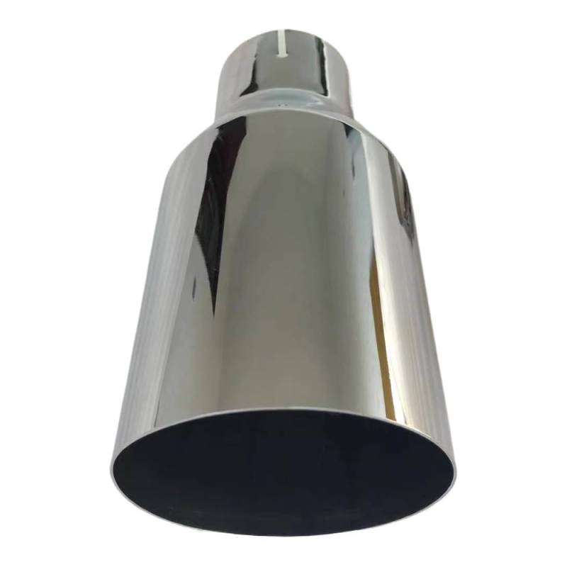 Auspuffblende Edelstahl-Fahrzeugumrüstung Universal-Auspuff-Auto-Schalldämpfer-Heck-Hals-Auto-Modifikation-Auspuff-Endrohr Auspuff Endrohr(76MM IN-115MM OUT) von HEMODIAN
