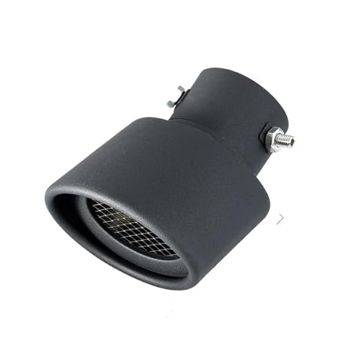 Auspuffblende Universal Auto Auspuff Spitze Edelstahl Auto Schalldämpfer Endrohr Auto Zubehör Ersatzteile Abgasanlagen Schalldämpfer Auspuff Endrohr(Black Mesh Bend) von HEMODIAN