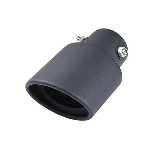 Auspuffblende Universal Auto Auspuff Spitze Edelstahl Auto Schalldämpfer Endrohr Auto Zubehör Ersatzteile Abgasanlagen Schalldämpfer Auspuff Endrohr(Black Mesh Straight) von HEMODIAN