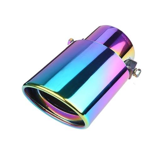 Auspuffblende Universal Auto Auspuff Spitze Edelstahl Auto Schalldämpfer Endrohr Auto Zubehör Ersatzteile Abgasanlagen Schalldämpfer Auspuff Endrohr(Color Straight) von HEMODIAN