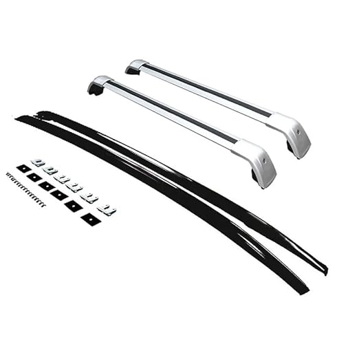 DachträGer Auto Dachträger Schienen Bar Gepäckträger Bars Top Cross Bar Rack Rail Boxen Aluminium DachträGer Geschlossene Reling(Black-02) von HEMODIAN
