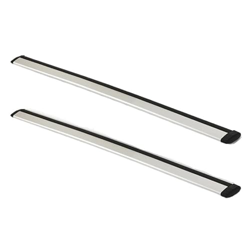 DachträGer Autodachträger Laststange Aluminium Universal Auto Top Wing Bar Materialien Schwarz und Silber Länge 120 cm 130 cm 140 cm DachträGer Geschlossene Reling(White 120cm -8cm) von HEMODIAN