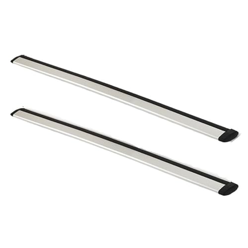 DachträGer Autodachträger Laststange Aluminium Universal Auto Top Wing Bar Materialien Schwarz und Silber Länge 120 cm 130 cm 140 cm DachträGer Geschlossene Reling(White 130cm -8cm) von HEMODIAN