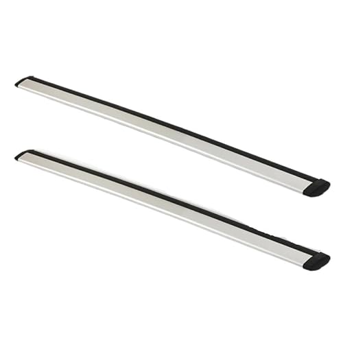 DachträGer Autodachträger Laststange Aluminium Universal Auto Top Wing Bar Materialien Schwarz und Silber Länge 120 cm 130 cm 140 cm DachträGer Geschlossene Reling(White 140cm -8cm) von HEMODIAN