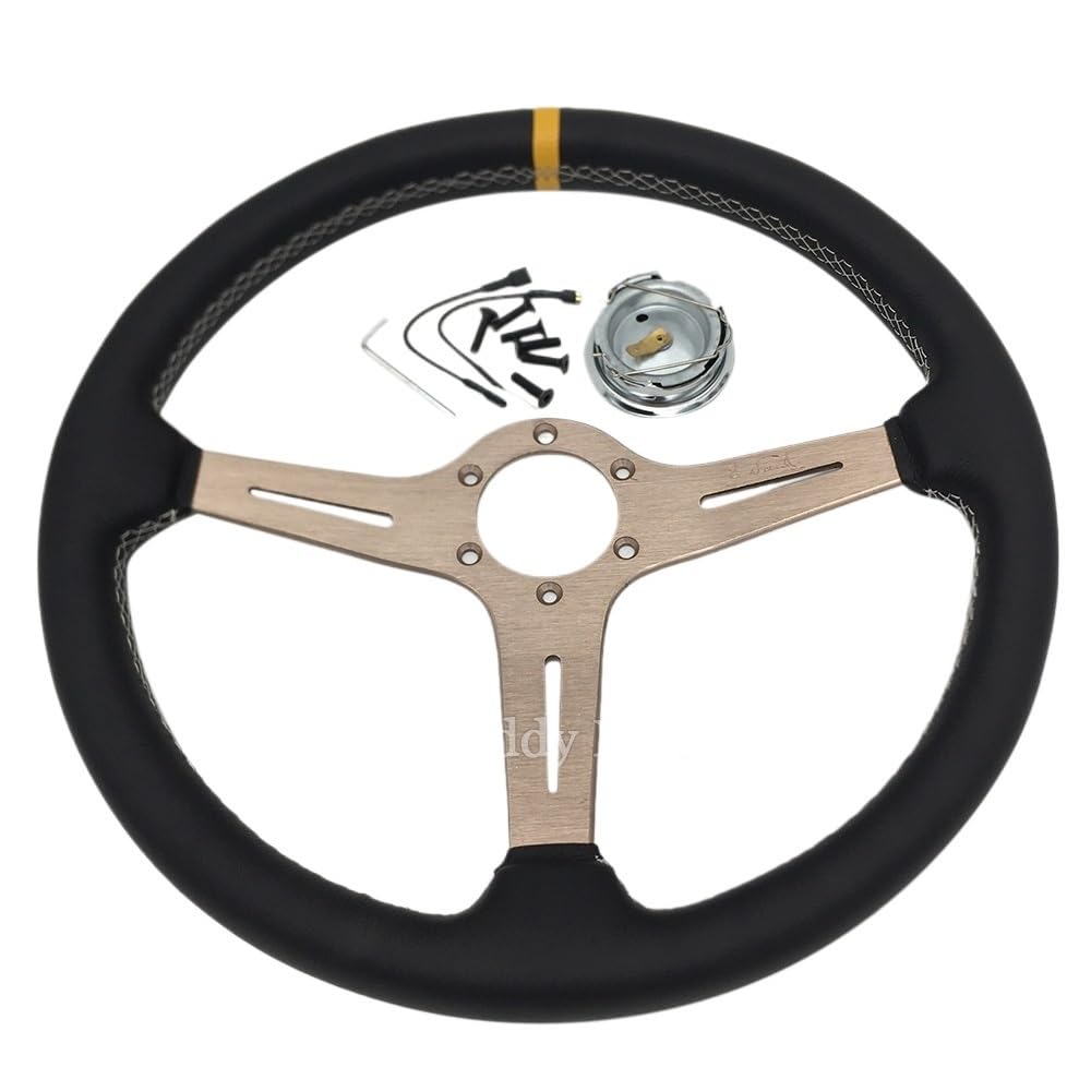 Lenkrad Klassisches Lenkrad for Auto, Sport, universell Steering Wheel(1) von HEMODIAN