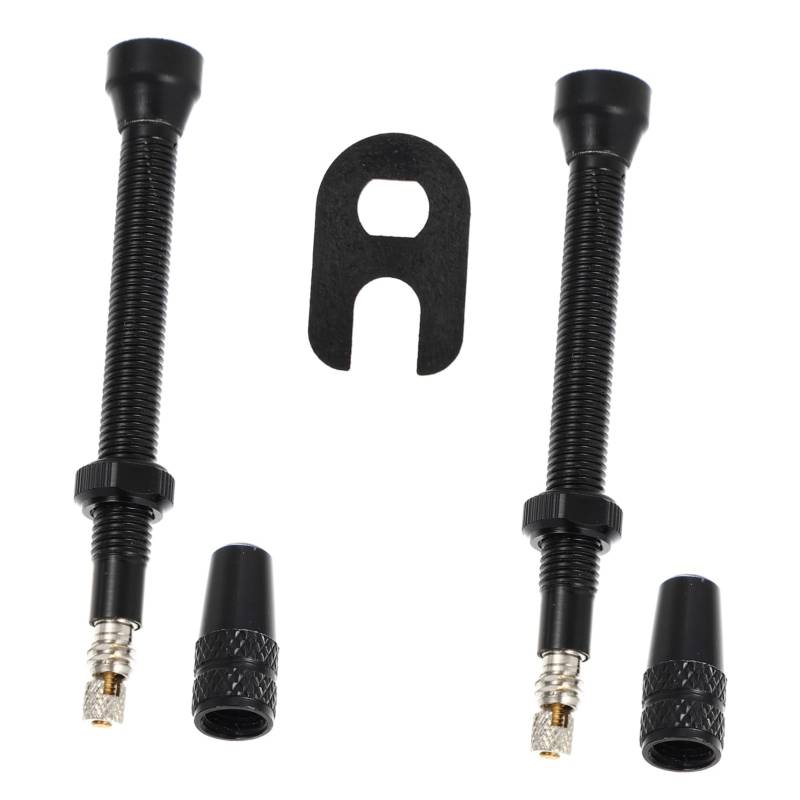 HEMOTON 1 Set Ventil Fahrrad Reifen Vorbauten Rad Stem Vorbauten Caps Aluminium Stem Reifen Luft Aluminium Legierung Schwarz von HEMOTON