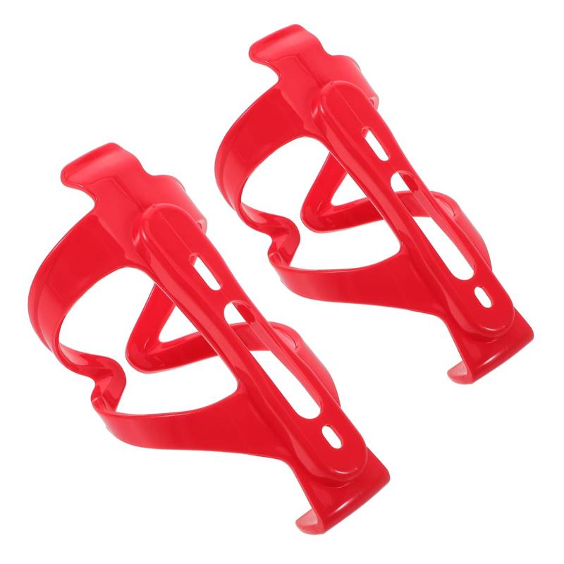 HEMOTON 2 Stücke Rot Wasser Flasche Käfig Kunststoff Bike Sitz Wasser Flasche Halter PC Wasser Flasche Bike Mount Bike Tasse Halter von HEMOTON