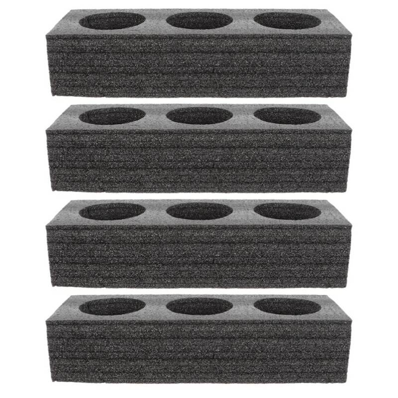 HEMOTON 4 Stücke Tassenhalter Schaumstoff Glashalter Becherhalter Platz für 3 Stück Getränkehalter Gläserhalter Einwegbecher Spender für Wohnwagen Camping Wohnmobile Boote Schiffe Party von HEMOTON