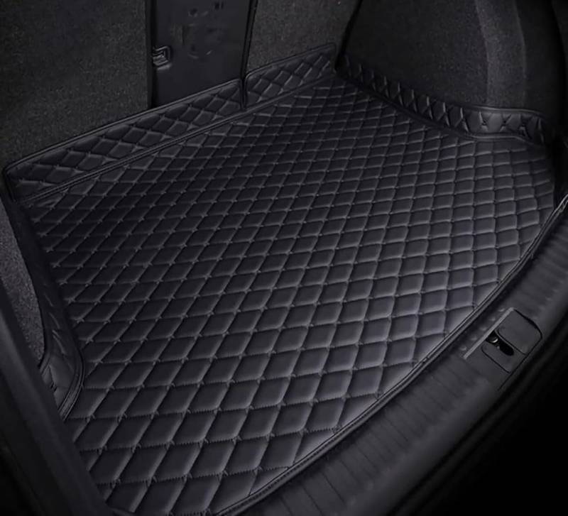 Auto Leder rutschfest Kofferraumwanne für Nissan Murano 2.5 dCi (2010–2011), Langlebiges Wasserdicht Kratzfest Kofferraummatte Schutzmatte ZubehöR,A/Black von HENCHENH