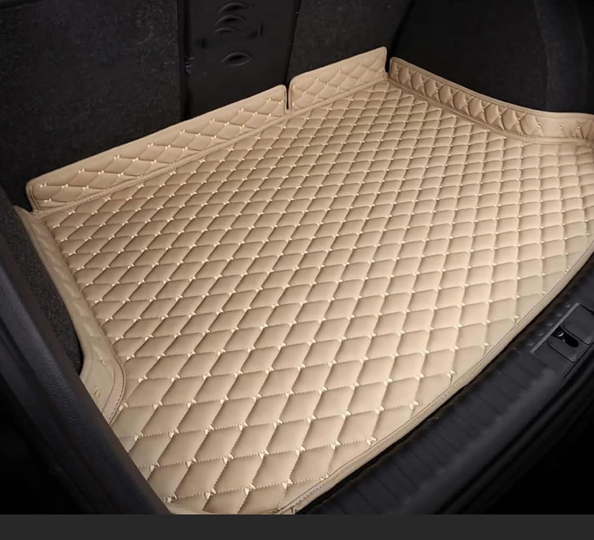 Auto Leder rutschfest Kofferraumwanne für Opel Crossland 2020-2024+, Langlebiges Wasserdicht Kratzfest Kofferraummatte Schutzmatte ZubehöR,A/Beige Auto Leder rutschfest Kofferraumwanne für Opel Crossland 2020-2024+, Langlebiges Wasserdicht Kratzfest Kofferraummatte Schutzmatte ZubehöR,A/Beige von HENCHENH