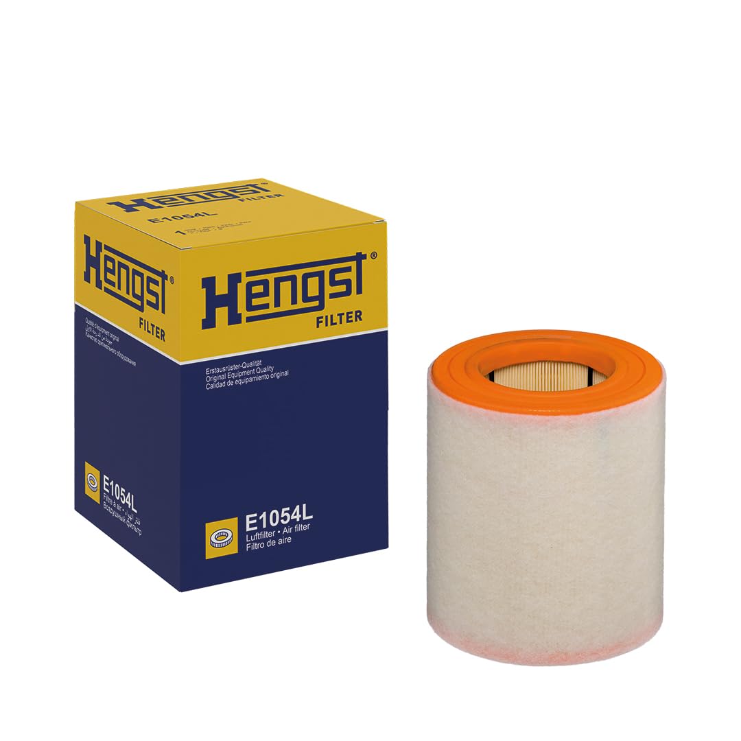 HENGST Luftfilter Type E1054L - Luftfilter-Einsatz für PKW - Luftfilter Auto, Auto Ersatzteile, Auto Luftfilter, Luftfiltration Automotive, Dieselmotor, Ottomotor von Hengst