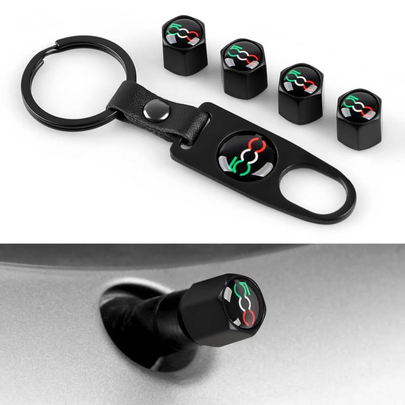 4PCS Auto Leder Reifenventil Ventilkappen Kompatibel mit Styling Zubehör (L) von HENGYUESHANG