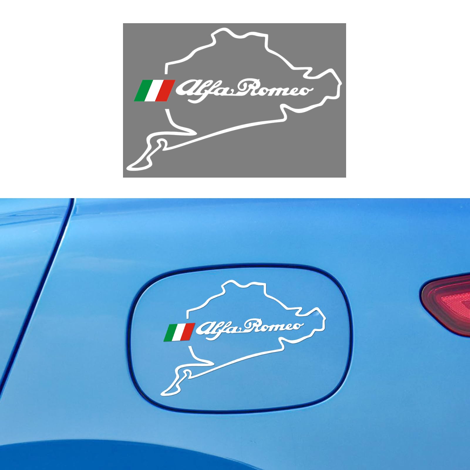 Auto Embleme Dekorationen Universal Zierleistenaufkleber Kompatibel mit Alfa Romeo 4C 147 156 166 159 Giulietta Giulia Spider GT Stelvio Zubehör (Style Schwarz) von HENGYUESHANG