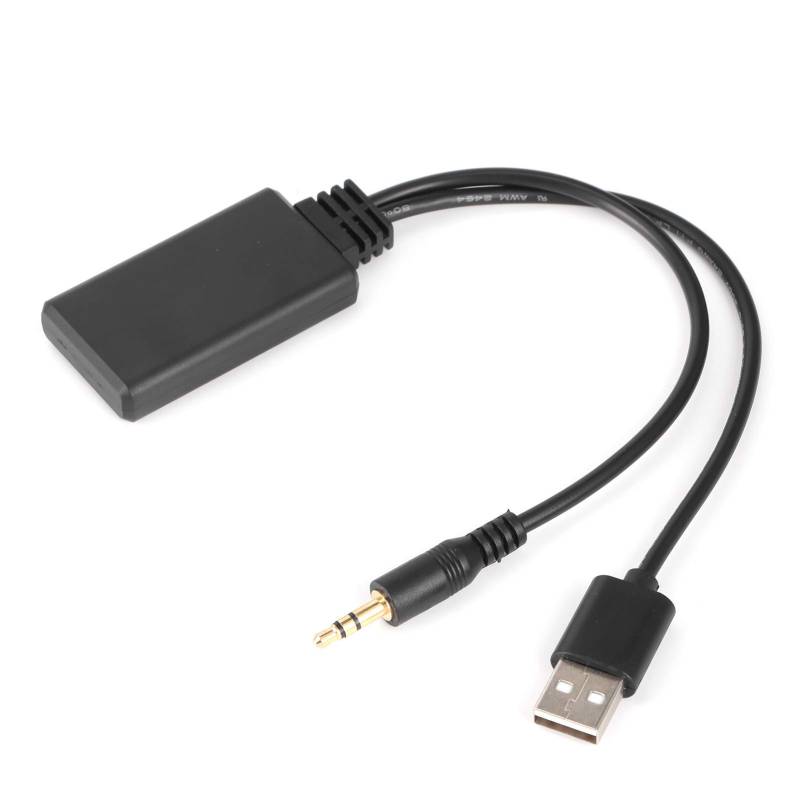HERCHR Aux-Empfänger-Adapter, Bluetooth 5.0-Empfänger-Adapterkabel USB Mit 3,5-mm-Anschluss, Stereo-Lautsprecher, Fahrzeugelektronik Für Auto-AUX-Lautsprecher, Universell von HERCHR