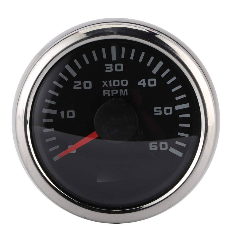 HERCHR Kfz-Ersatz-Drehzahlmesser, 52 Mm/2 Zoll 6000 U/min LCD-Drehzahlmesser Für Auto-Außenbordmotoren, Baumaschinen, Motorräder von HERCHR