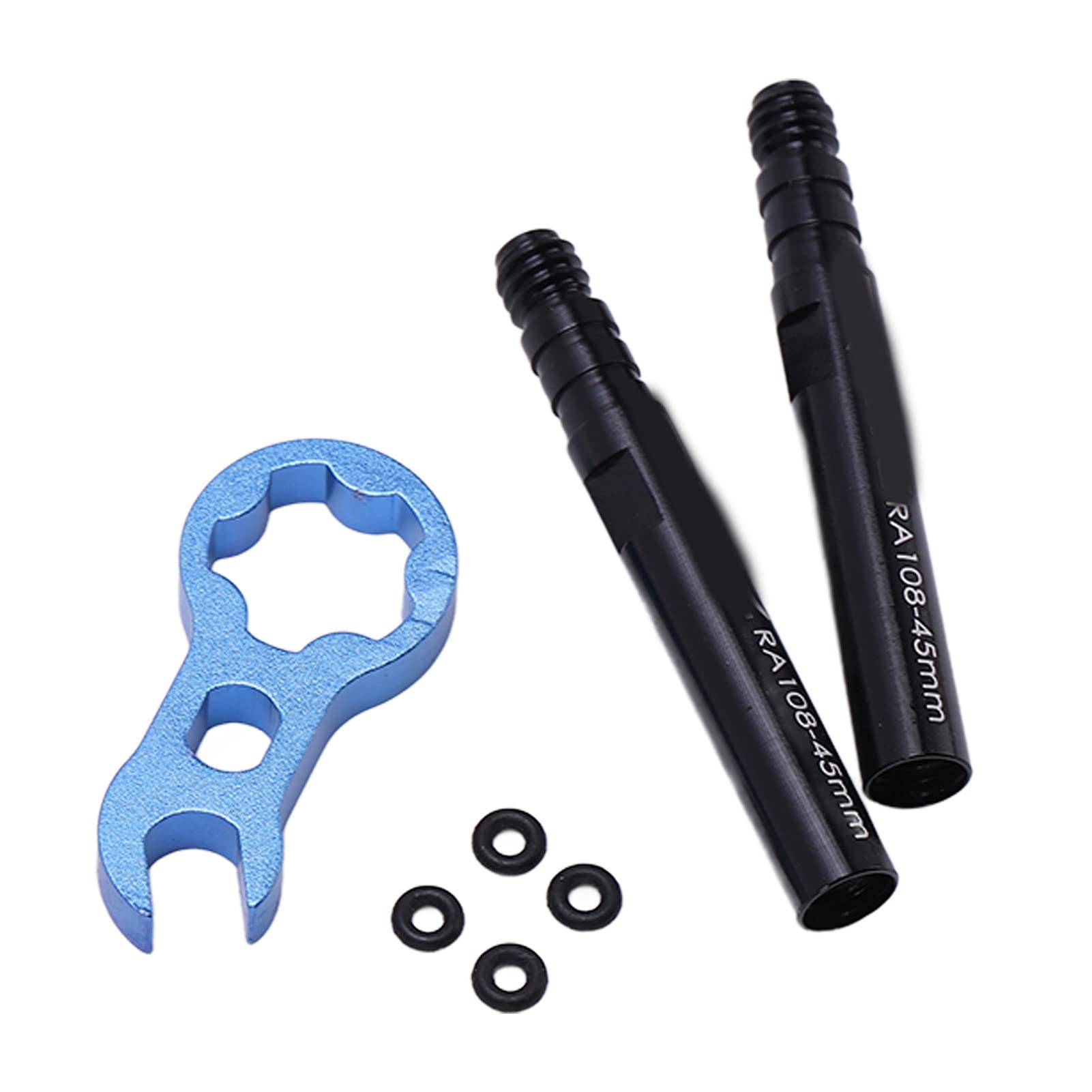 HERCHR Reifenventil -Erweiterungs -Kit, Röhrchen Französische Ventilstammverlängerung Aluminiumlegierung Leichtes Reifenreparaturwerkzeuge für Road Mountainbikes (45 mm) von HERCHR