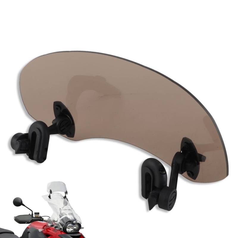 Windschild Roller Universal, 11,2x4,9 Zoll Motorrad Windabweiser Verstellbare Clip-on Windschutzscheibe Windschild Spoiler Zubehör Windschutzscheiben Verlängerung Wind Luftabweiser Für Motorräder von HERCHR