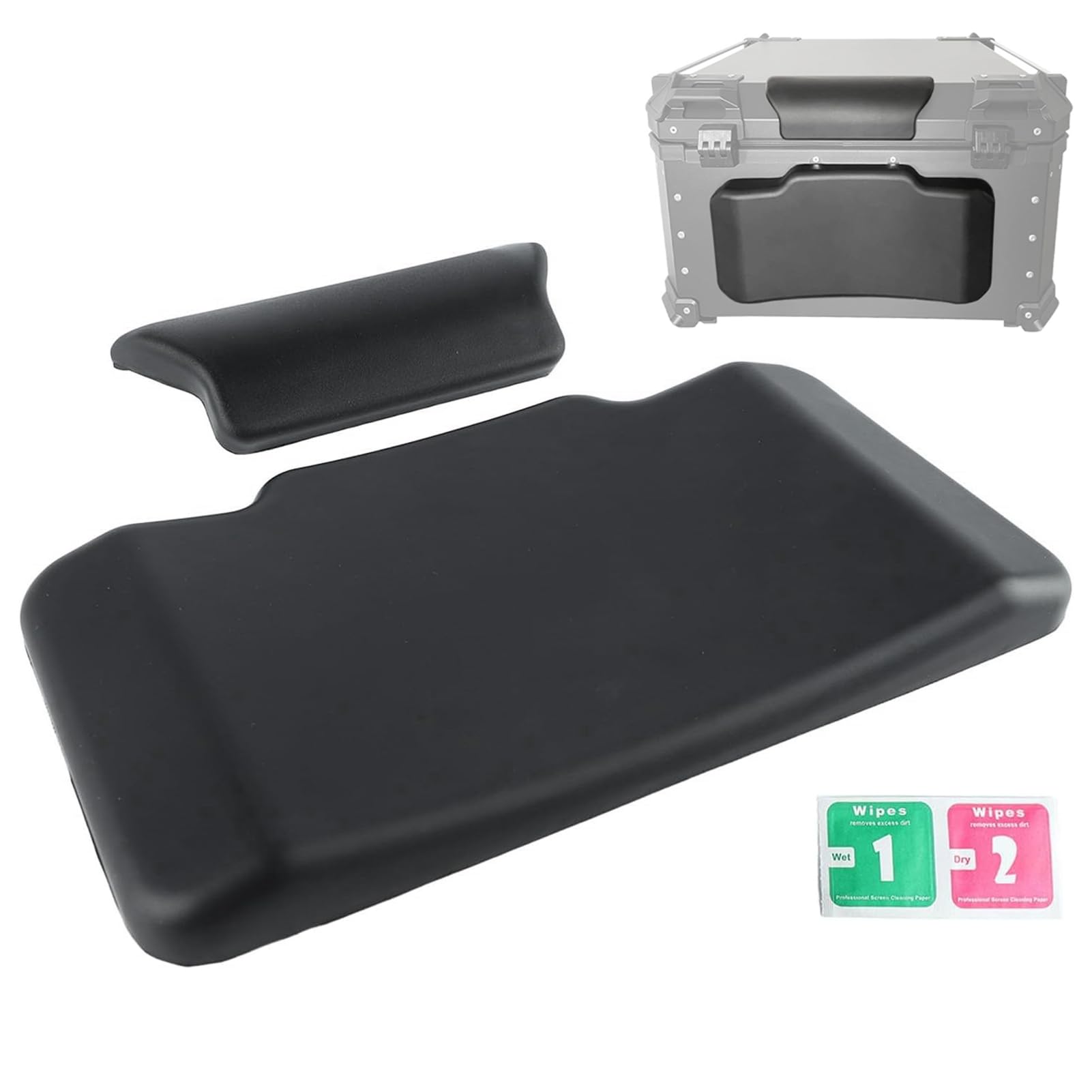 Motorrad Kofferraum Rückenlehne, 11,81 x 6,69 x 1,18 Zoll PU Leder Motorrad Gepäckbox Rückenkissen, Motorrad Rückenlehne Rückenpolster Backrest, ATV Heckbox Beifahrer-Rückenlehne Stoßfestes Polster Motorrad Kofferraum Rückenlehne, 11,81 x 6,69 x 1,18 Zoll PU Leder Motorrad Gepäckbox Rückenkissen, Motorrad Rückenlehne Rückenpolster Backrest, ATV Heckbox Beifahrer-Rückenlehne Stoßfestes Polster von HERCHR