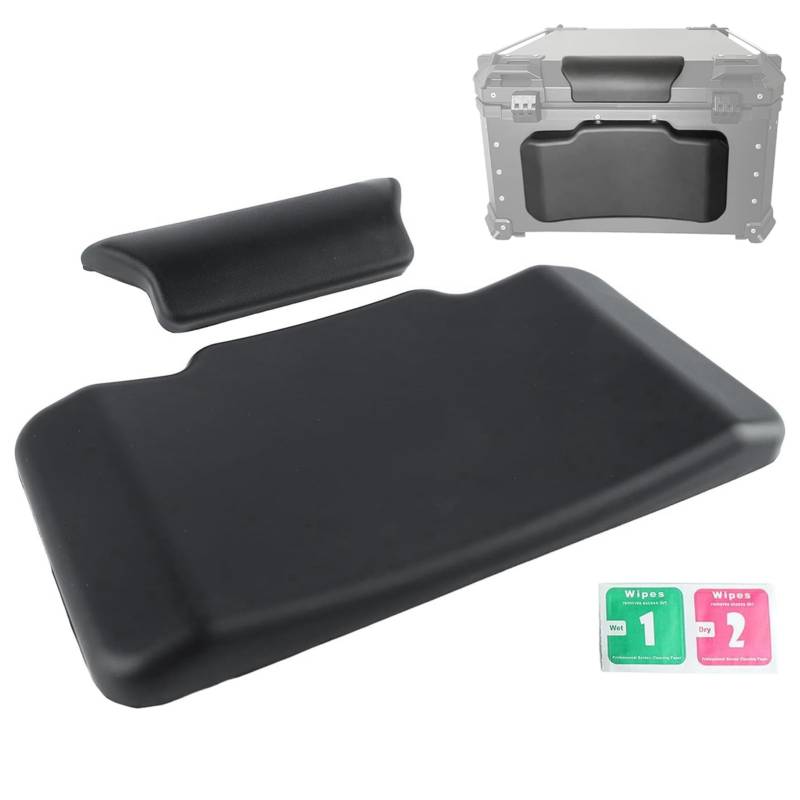 Motorrad Kofferraum Rückenlehne, 11,81 x 6,69 x 1,18 Zoll PU Leder Motorrad Gepäckbox Rückenkissen, Motorrad Rückenlehne Rückenpolster Backrest, ATV Heckbox Beifahrer-Rückenlehne Stoßfestes Polster von HERCHR