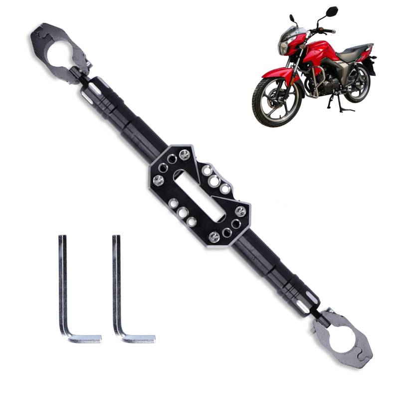 Motorrad Lenker Querstange, 7/8 Zoll Motorrad Balance Querstange Aluminium Legierung Hebelstange Verlängerungsstange für 22mm Lenker Legierung Querstange Motocross Lenker Motorrad Ausgleichsstange von HERCHR