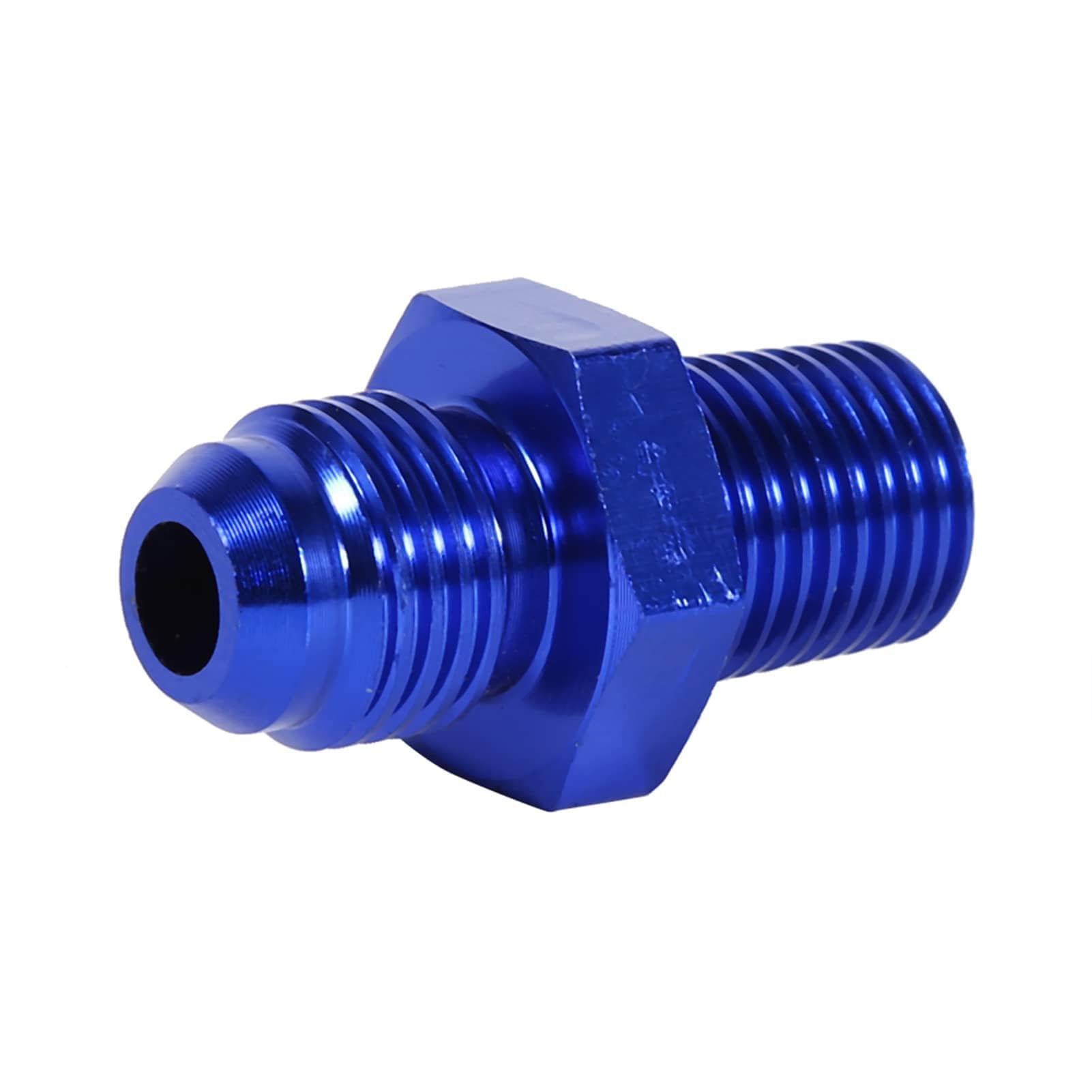 NPT Anschlussadapter, 1/4 Zoll Heizölanschlüsse Gerader Adapter Aluminium Heizölrohr Schlauchadapter Gerader Adapter Flare Für Auto (blau) von HERCHR