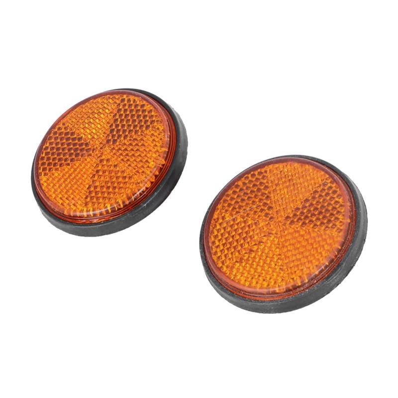 Runder Reflektor, 2 Stück Universal Motorrad Fahrrad Rot Reflektor PMMa Material Sicherheitsreflektor Signallichtbaugruppen Zum Austausch von HERCHR