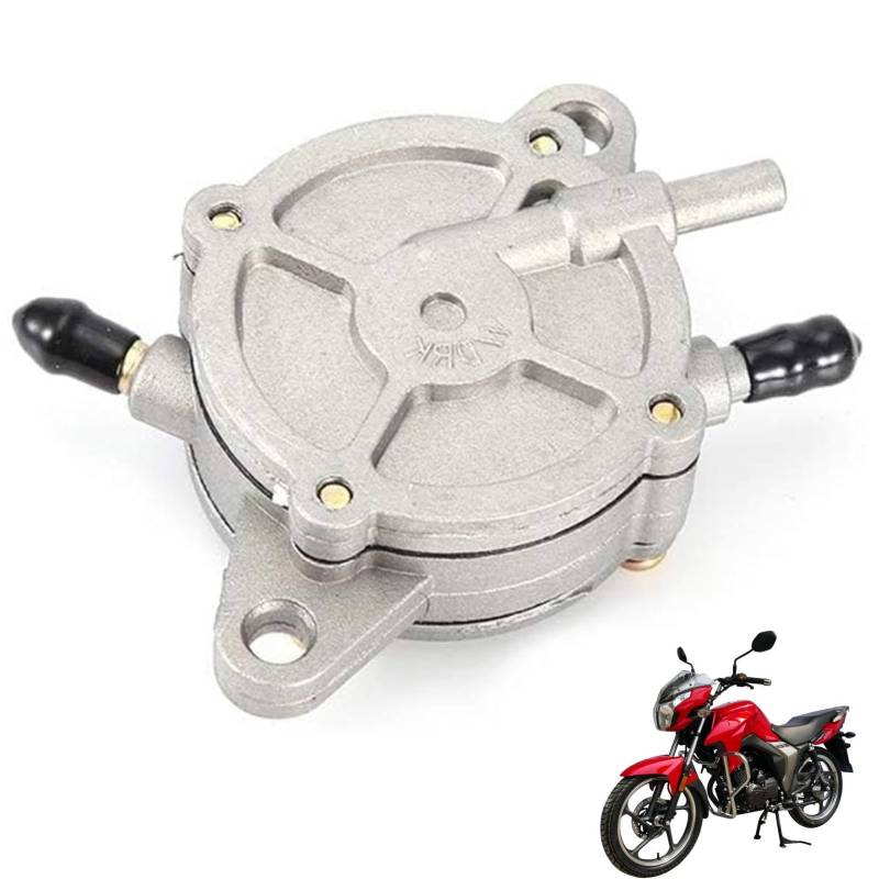 Vakuum Kraftstoffpumpe, 54mm Motorrad Roller Vakuum Kraftstoffpumpe Benzinpumpe Aluminiumlegierung Gaspumpe Kraftstoffpumpe Extender Pump Für Motorrad GY6 50cc–250cc ATV Go Kart Moped Roller Teile von HERCHR