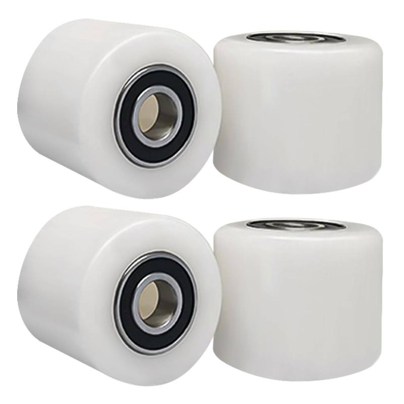 4 Stück Hubwagen Rolle Polyamid Nylon 80 x 70 mm, mit Kugellager Rollen für Hubwagen Ersatzrollen Laufrolle | Durchmesser 80 mm | Breite 70 mm | Achse 20 mm | Maximale Belastung: 1000 KG von HERLLD