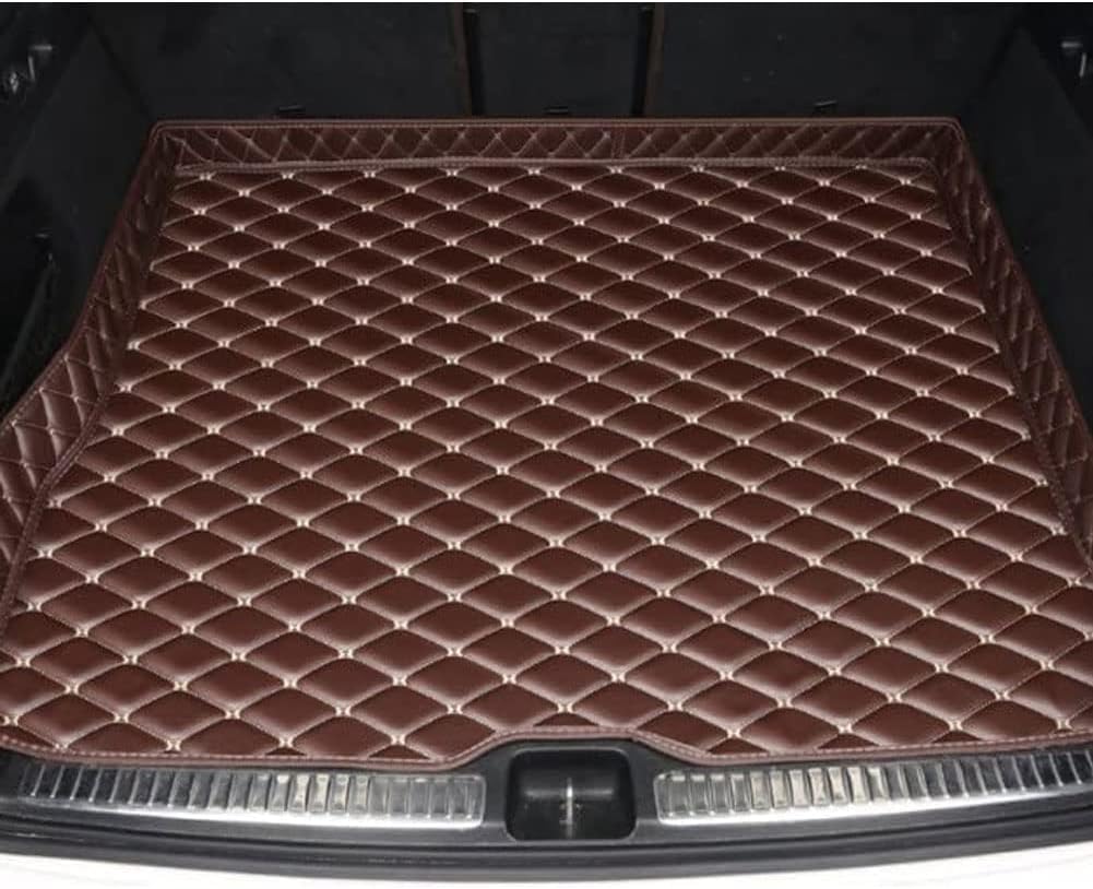 Auto Kofferraummatte für Maserati Levante 2016-2022,Vollabdeckung Leder Antirutschmatte Allwetter Kofferraumschutz Zubehör.,Coffee von HERSIL
