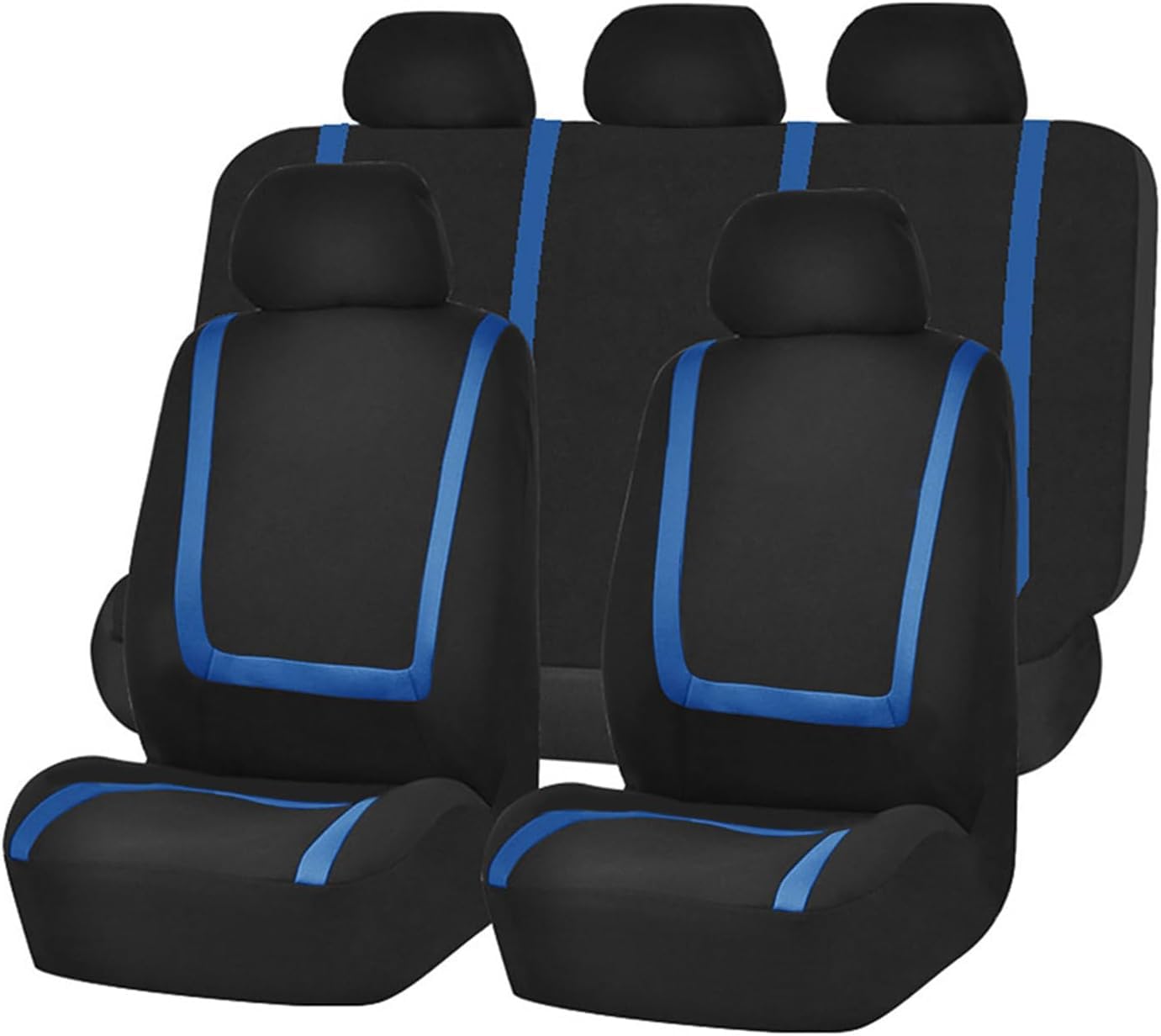HERSIL Autositzbezüge für Dacia Jogger Extreme/Logan MCV/Duster Nova,Wasserdicht Verschleißfest Innenraum Schonbezüge sitzschoner Auto Accessories,D-Black Blue von HERSIL