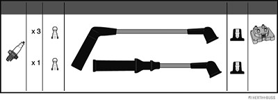 Herth+buss Jakoparts Zündleitungssatz [Hersteller-Nr. J5382001] für Toyota von HERTH+BUSS JAKOPARTS