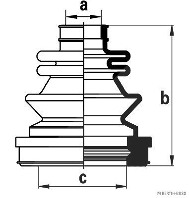 Herth+buss Jakoparts Faltenbalgsatz, Antriebswelle [Hersteller-Nr. J2880902] für Chevrolet, Gm Korea von HERTH+BUSS JAKOPARTS
