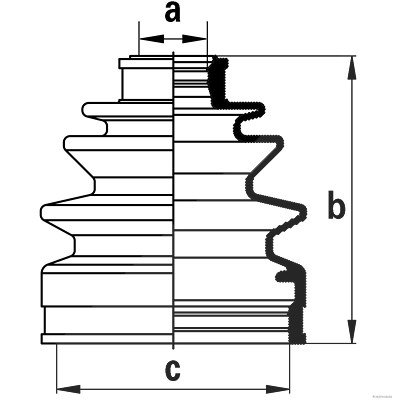 Herth+buss Jakoparts Faltenbalgsatz, Antriebswelle [Hersteller-Nr. J2868003] für Hyundai, Suzuki von HERTH+BUSS JAKOPARTS