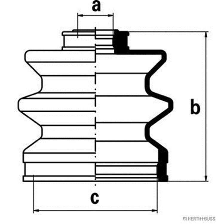 Jakoparts Achsmanschette innen Honda Hyundai Mazda von HERTH+BUSS JAKOPARTS