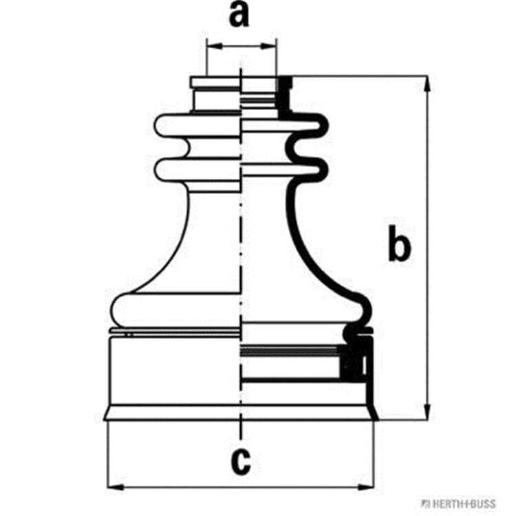 Jakoparts Achsmanschette innen Mitsubishi Carisma von HERTH+BUSS JAKOPARTS